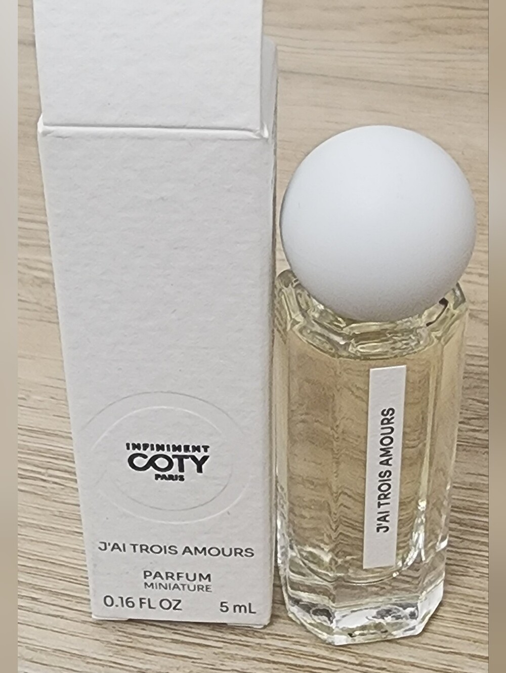 Infiniment Coty Paris J'Ai Trois Amours Parfum mini new